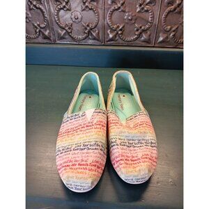 BOBS by SKETCHERS Women's Mul Memory Foam Shoes 6.5 Rainbow